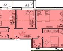 3-к квартира в новом строящемся доме