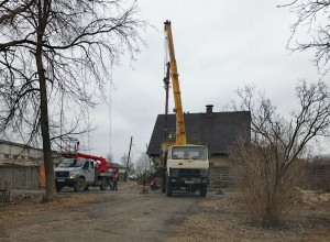 Произведена замена электрических опор