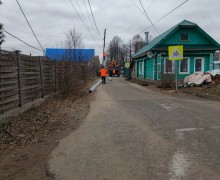 Произведена замена электрических опор